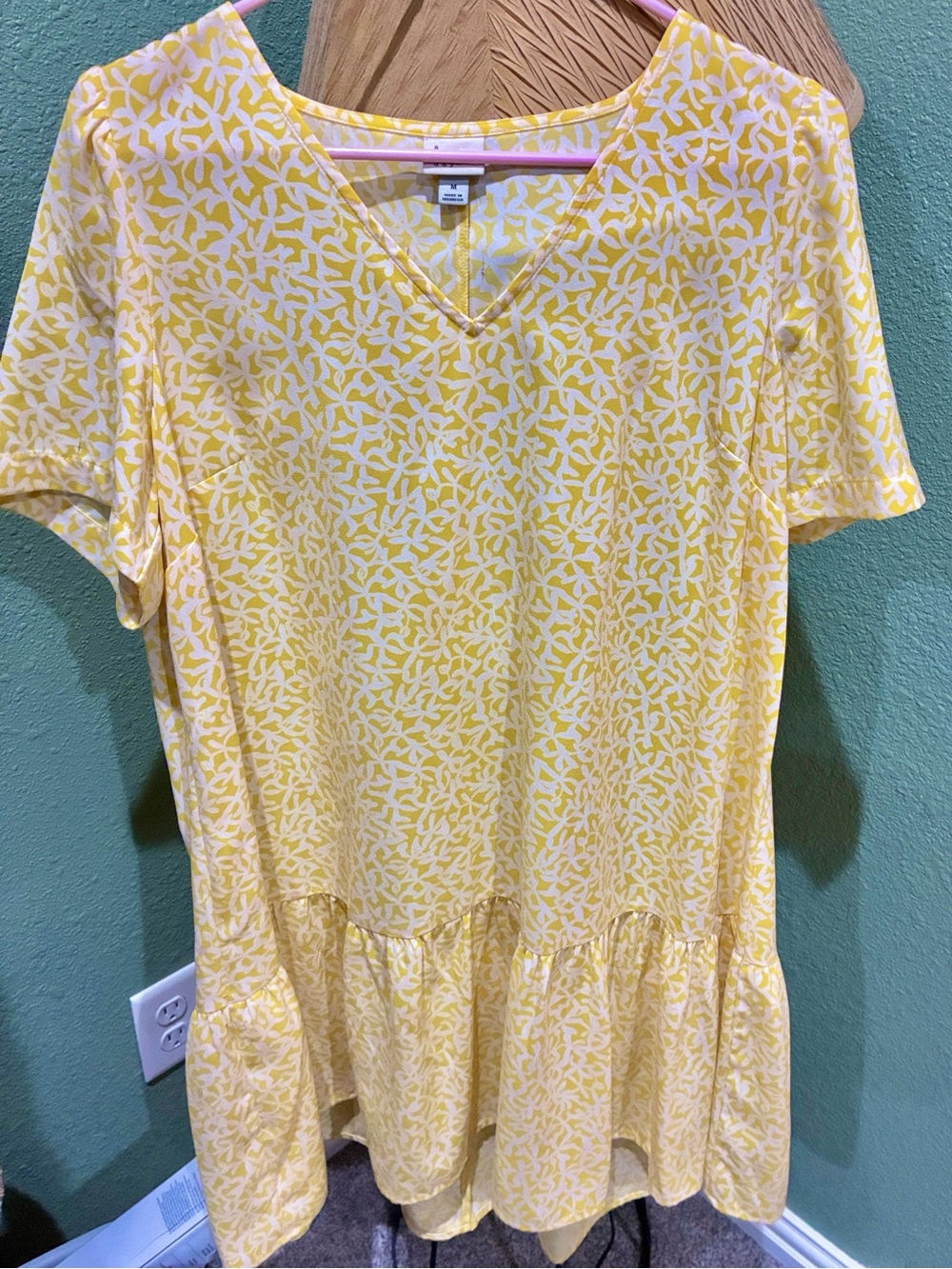 a new day Yellow and White Mini Dress